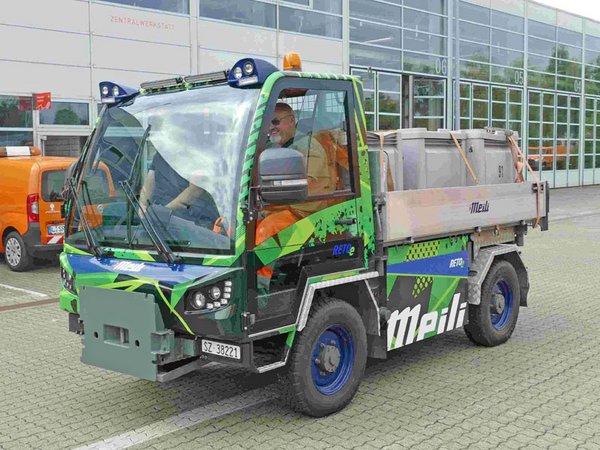 Transporter mit wassergekühlter Lithium-Ionen-Hochleistungsbatterie mit 100 kWh, Foto: Stadtreinigung Leipzig