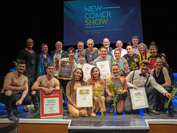 Krystallpalast Varieté Leipzig: Preisträger der Newcomershow 2024 und die Jury, Foto: PanRay Photography
