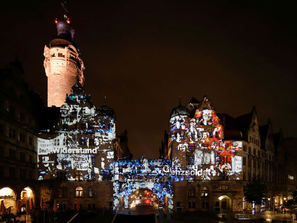 Lichtfest-Projekt am Burgplatz, Foto: PUNCTUM / Alexander Schmidt