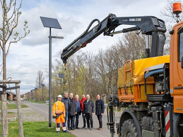 Stadt nimmt erste Solarbeleuchtung in Betrieb, Foto: Stadt Leipzig