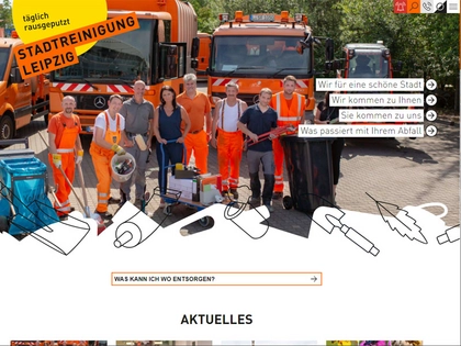 Stadtreinigung Leipzig präsentiert sich online ab sofort im frischen und zeitgemäßen Gewand