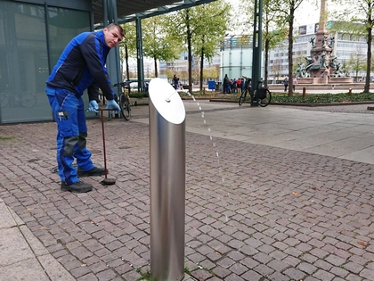 Leipziger Wasserwerke machen ihre öffentliche Trinkwasserspender winterfest