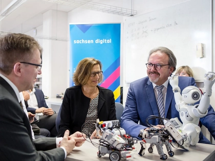 Sachsens Beauftragter für Digitales besucht die HTWK Leipzig