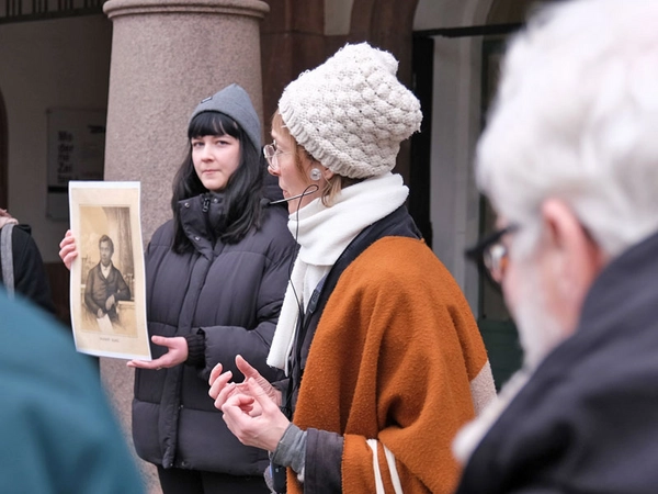 »Revolutionärer Stadtrundgang« des Stadtgeschichtlichen Museums Leipzig, Foto: Mahmoud Dabdoub