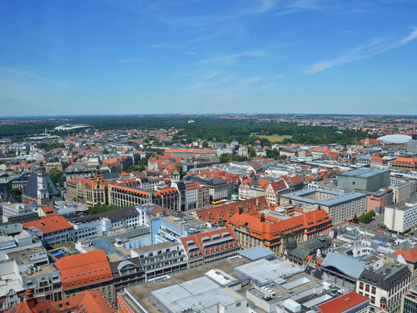 Leipzig: Blick auf die Innenstadt, Foto Andreas Schmidt