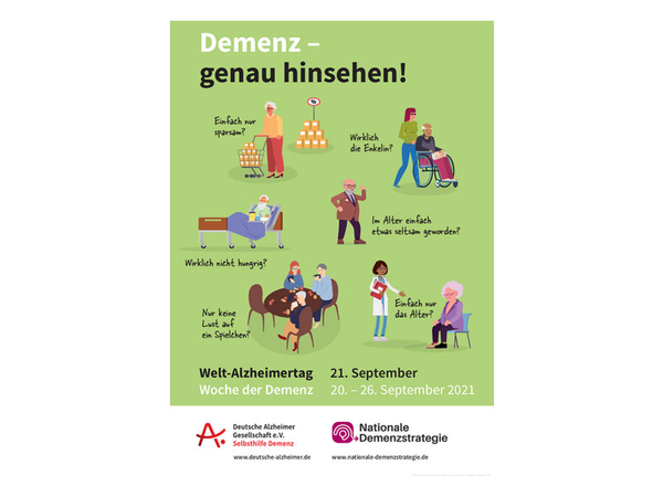Das Motto des WAT 2021: Demenz - genau hinsehen!