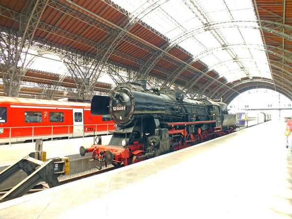 Dampflok auf dem Hauptbahnhof