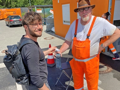 Bargeldlos bezahlen auf dem Wertstoffhof der Stadtreinigung Leipzig