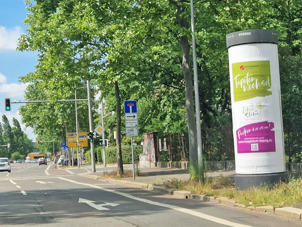 Plakatkampagne: Zeit für einen Tapetenwechsel, Foto: Hospiz ADVENA Leipzig