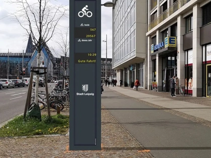 Leipzig baut vier neue Zählstellen für den Radverkehr
