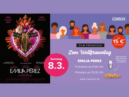 Filmfrühstück mit EMILIA PÉREZ zum Internationalen Frauentag im Cineplex Leipzig