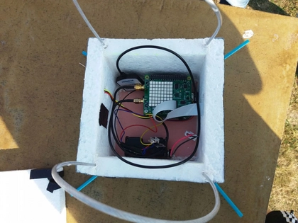 Leipziger Gymnasiasten lassen selbstgebauten Wetterballon steigen Leipziger Gymnasiasten lassen selbstgebauten Wetterballon steigen