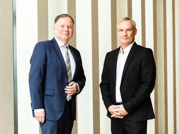 Vorstandssprecher Dirk Thärichen und Vorstand Michael Faupel, Foto: Bertram Bölkow / Konsum Leipzig
