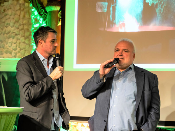 Roman Knoblauch (Moderator) und Prof. Dr. Jörg Junhold (GF Zoo Leipzig), Foto: MARKOV&MARKOV