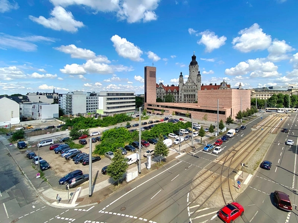 Nachhaltiges Stadtquartier „Urbanum 1“ im Leipziger Zentrum: Baufeld, Foto: AOC Die Stadtentwickler GmbH
