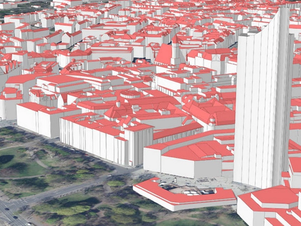 Dreidimensionales Stadtmodell, Foto: Stadt Leipzig / Amt für Geoinformationen und Bodenordnung