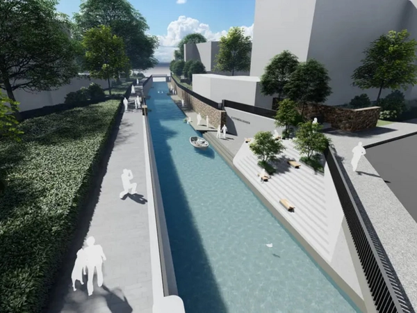 3-D Visualisierung Elstermühlgraben, Bildrechte: GFSL grün fuer stadt + leben clausen landschaftsarchitekten