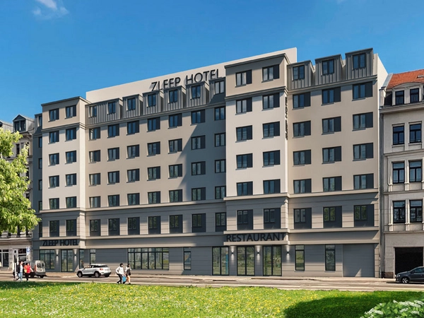 Das Zleep Hotel Leipzig entsteht als Neubauprojekt mit 150 Zimmern in Laufnähe des Stadtzentrums, Grafik: Ingenieurbüro Morgenstern / Leipzig