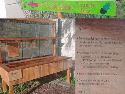 Neue Givebox des BUND Leipzig im Botanischen Garten