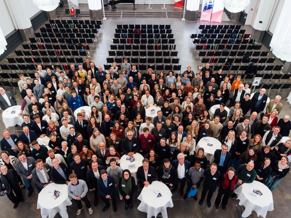 149 Studierende freuten sich bei der Stipendienfeier der Universität Leipzig über ihr Deutschlandstipendium. Foto: Christian Hüller