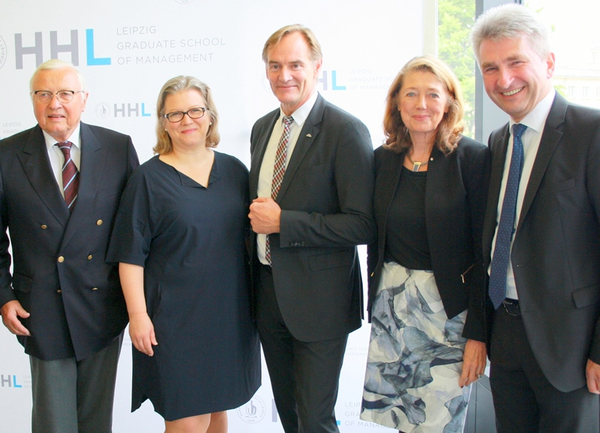Vrnl: Andreas Pinkwart, Helga Rübsamen-Schaeff, Burkhard Jung, Julia Derndinger, Detlev Riesner