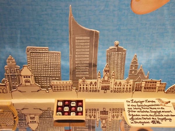 Goethe Chocolaterie in Leipzig: Schokoladen-Skyline und regionale Produkte, Foto: Andreas Schmidt