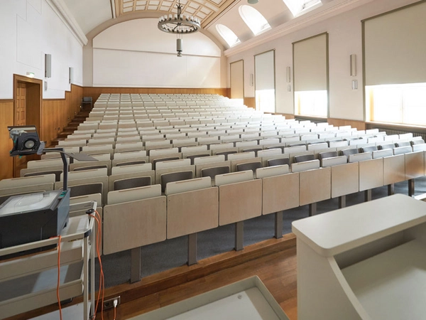 Hörsaal im Geutebrück-Bau, Foto: Stephan Floss / HTWK Leipzig