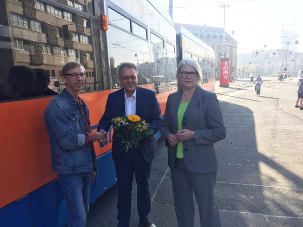 Henri Schümann, Michael Halberstadt und Sabine Minet, Foto: Leipziger Gruppe Henri Schümann, Michael Halberstadt und Sabine Minet, Foto: Leipziger Gruppe
