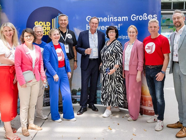 Bei einem Medientermin auf der Leipziger Messe haben die Bewerberstädte Berlin und Leipzig ihr gemeinsames Konzept für die Ausrichtung Olympischer und Paralympischer Spiele vorgestellt. Foto: Leipziger Messe