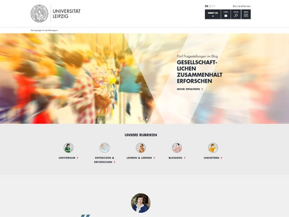 Neues Onlinemagazin der Universität Leipzig gestartet Neues Onlinemagazin der Universität Leipzig gestartet