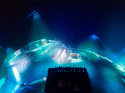 Countdown für die Ausstellung TITANIC im Panometer Leipzig