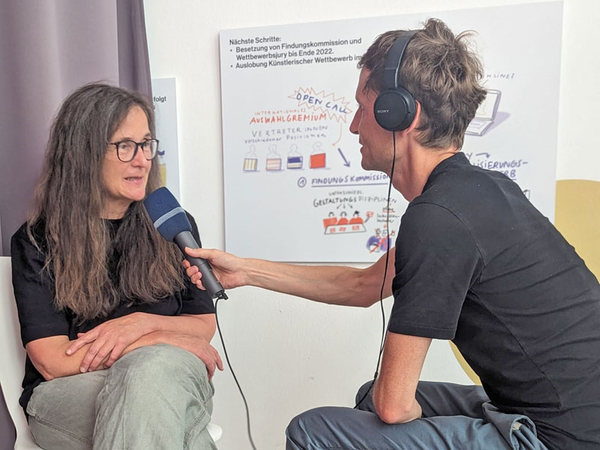 Björn Menzel im Gespräch mit Gesine Oltmanns, Foto: Stiftung Friedliche Revolution