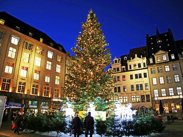 Weihnachtsbaum auf dem Leipziger Markt, Foto: Andreas Schmidt