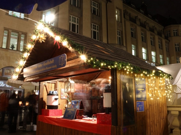 Lotterbude auf dem Leipziger Weihnachtsmarkt, Foto: Hieronymus-Lotter-Gesellschaft