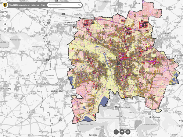 Stadtklimaanalyse Leipzig im Internet