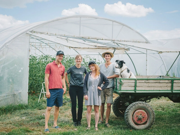 Die Kooperative Landwirtschaft (KoLa) baut vor den Toren der Stadt Leipzig Obst und Gemüse an, das ab Mai 2020 in den Verteilstationen in einigen Konsum-Filialen abgeholt werden kann, Foto: KoLa