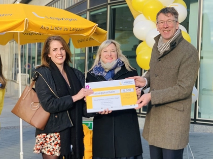 Gewinnübergabe für Leipzschini-Jagd der LVB