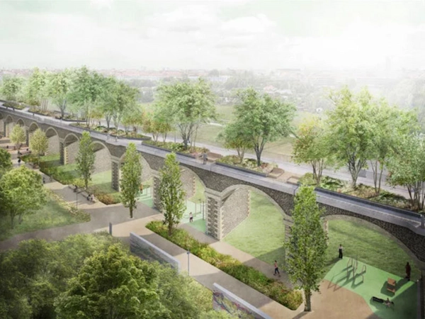 Parkbogen Ost, Visualisierung: Stadt Leipzig