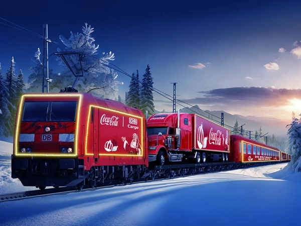 Der Coca-Cola x DB Cargo X-Mas Zug, Key Visual: Coca-Cola Deutschland