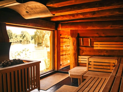 Finnlandsauna am Bagger