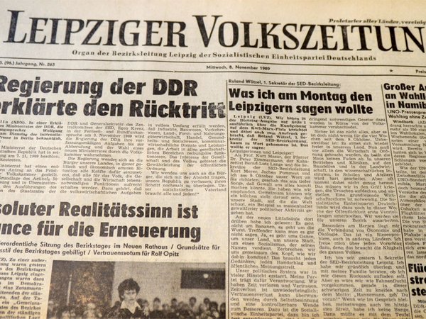 Leipziger Volkszeitung 1989, Foto: Stiftung Bürger für Leipzig