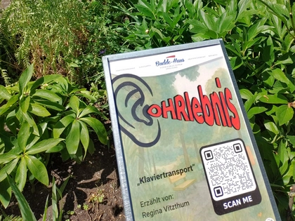 OHRlebnisse mit und ohne Smartphone: Audiospaziergang im Kunstgarten des Budde-Hauses noch bis Ende September OHRlebnisse mit und ohne Smartphone: Audiospaziergang im Kunstgarten des Budde-Hauses noch bis Ende September