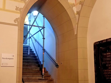 Arbeiten in der Thomaskirche Leipzig gehen während der sächsischen Sommerferien weiter