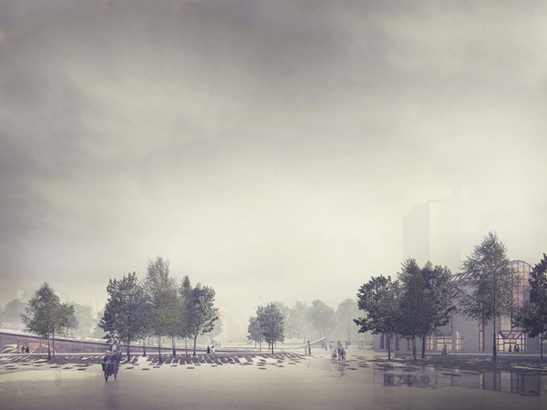 Naturkundemuseum Leipzig im Bowlingtreff, Entwurf: ARGE W&V Architekten, bbz landschaftsarchitekten, Staupendahl & Partner / Visualisierung: Lindenkreuz Eggert