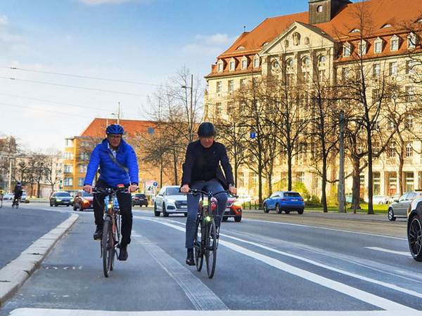 Neue Verkehrsführung für Radverkehr auf dem Promenadenring, Foto: Stadt Leipzig