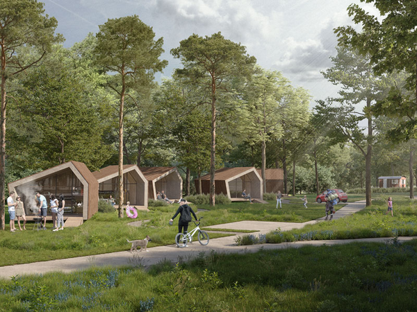Inklusionscampingplatz und Freizeitstandort am Störmthaler See: Visualisierung, Grafik: Städtischer Eigenbetrieb Behindertenhilfe (SEB)