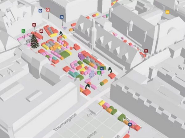 Leipziger Weihnachtsmarkt in 3D, Grafik: Stadt Leipzig