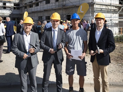 Leipziger Wasserwerke feiern Richtfest für Laborneubau in Probstheida