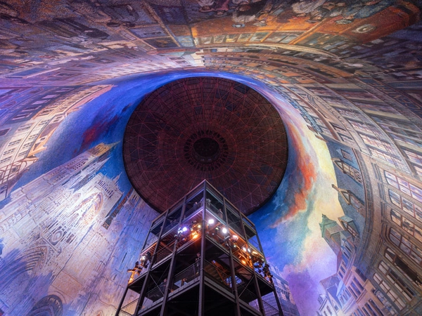 Panorama DIE KATHEDRALE VON MONET im Panometer Leipzig, Foto: Tom Schulze, Bildrechte: asisi F&E GmbH 