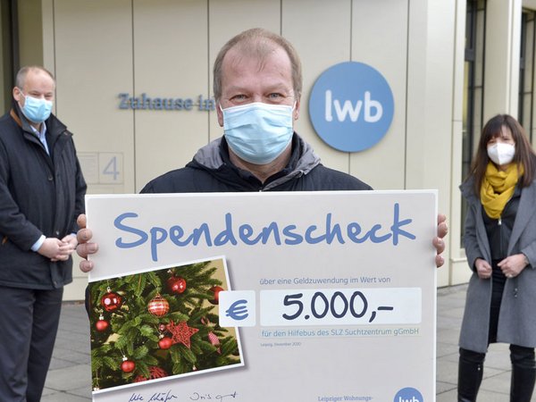 Übergabe LWB Weihnachtsspende an das SLZ Suchtzentrum Leipzig, Foto: Volkmar Heinz